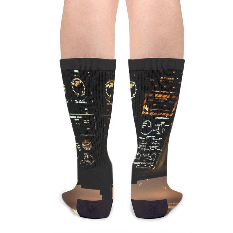 YISHOW Airplanes Men's Unisex Novelty Crew Socks Funny Crazy Dress Socks - Image 2